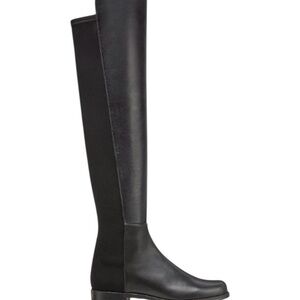 Stuart Weitzman Black Over-the-Knee Stretch Riding Boots